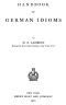 [Gutenberg 58970] • Handbook of German Idioms